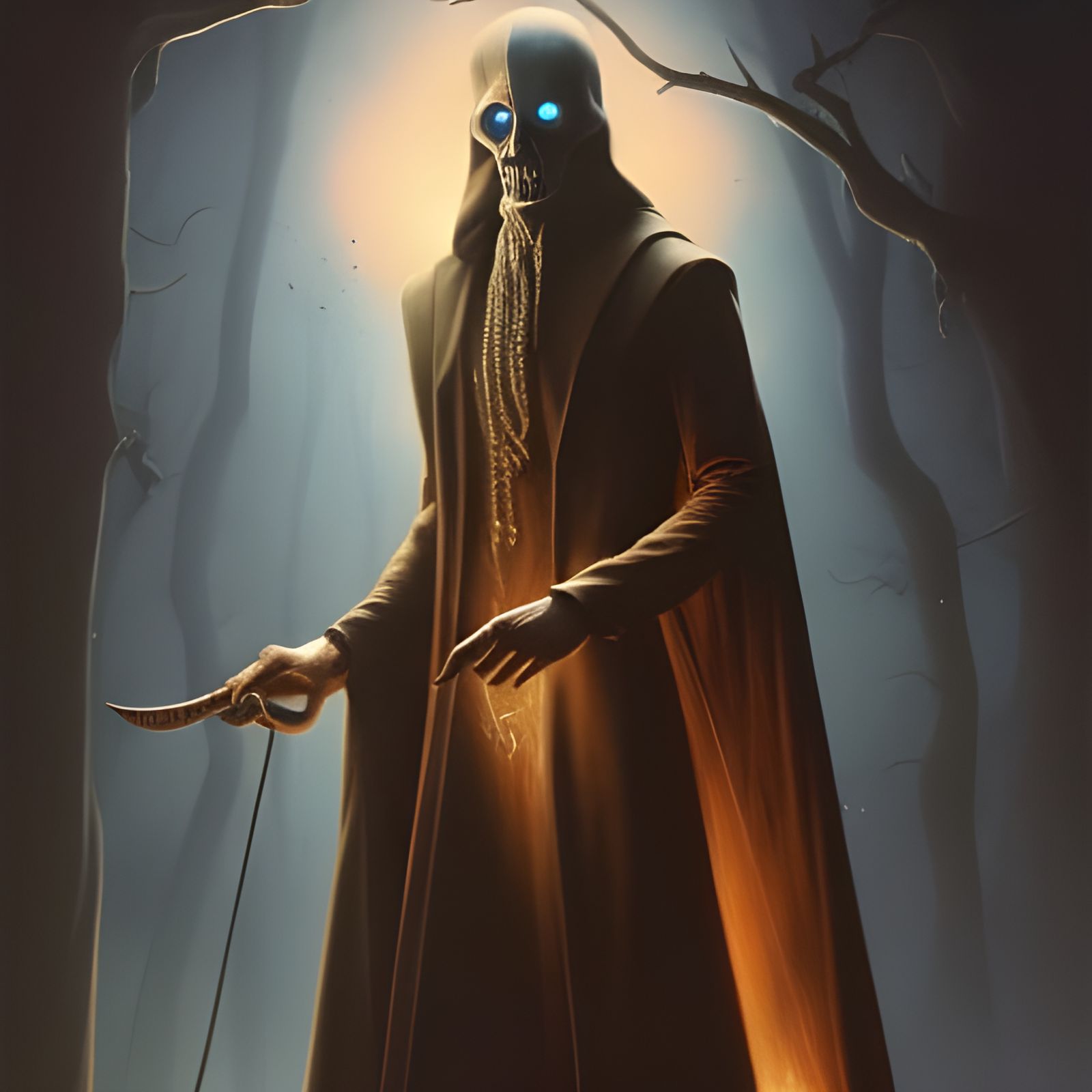 Dark Fantasy Horror Art in an Astral Style