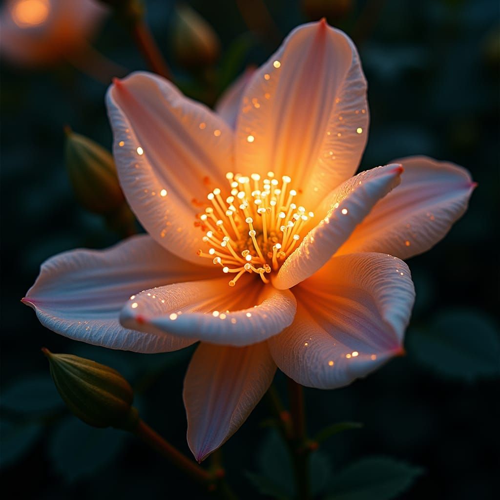 Celestial Blooms: A Cosmic Floral Evolution