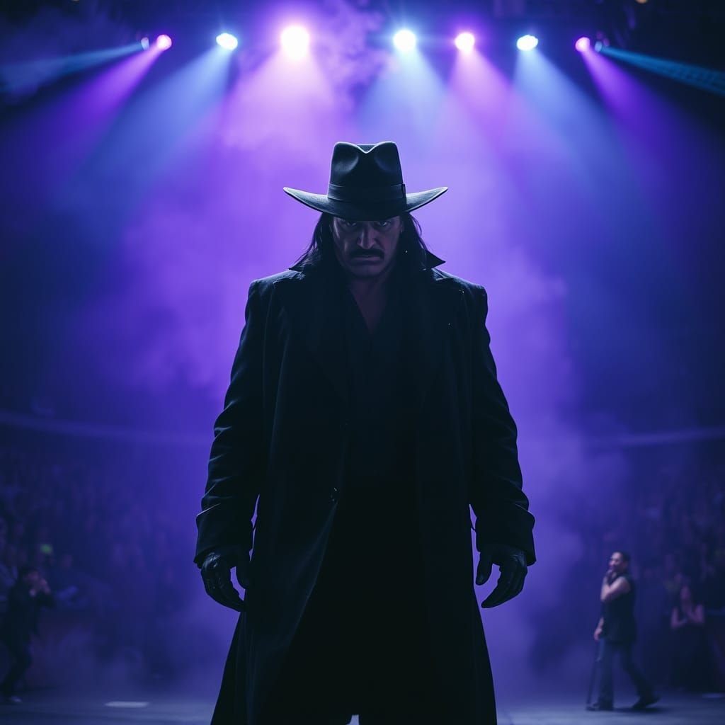 The Undertaker Emerges from Smoky Arena