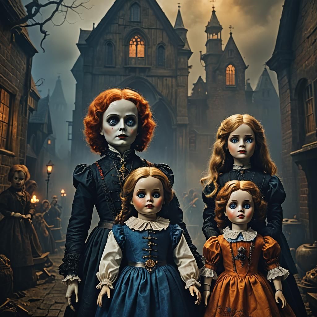 Chuck and Annie Belle: Gothic Horror Dolls