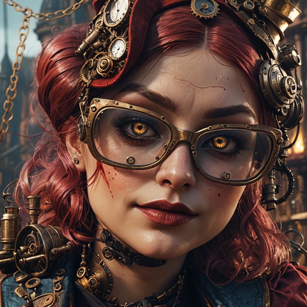 Steampunk Mad Hatter in Detailed Matte Painting