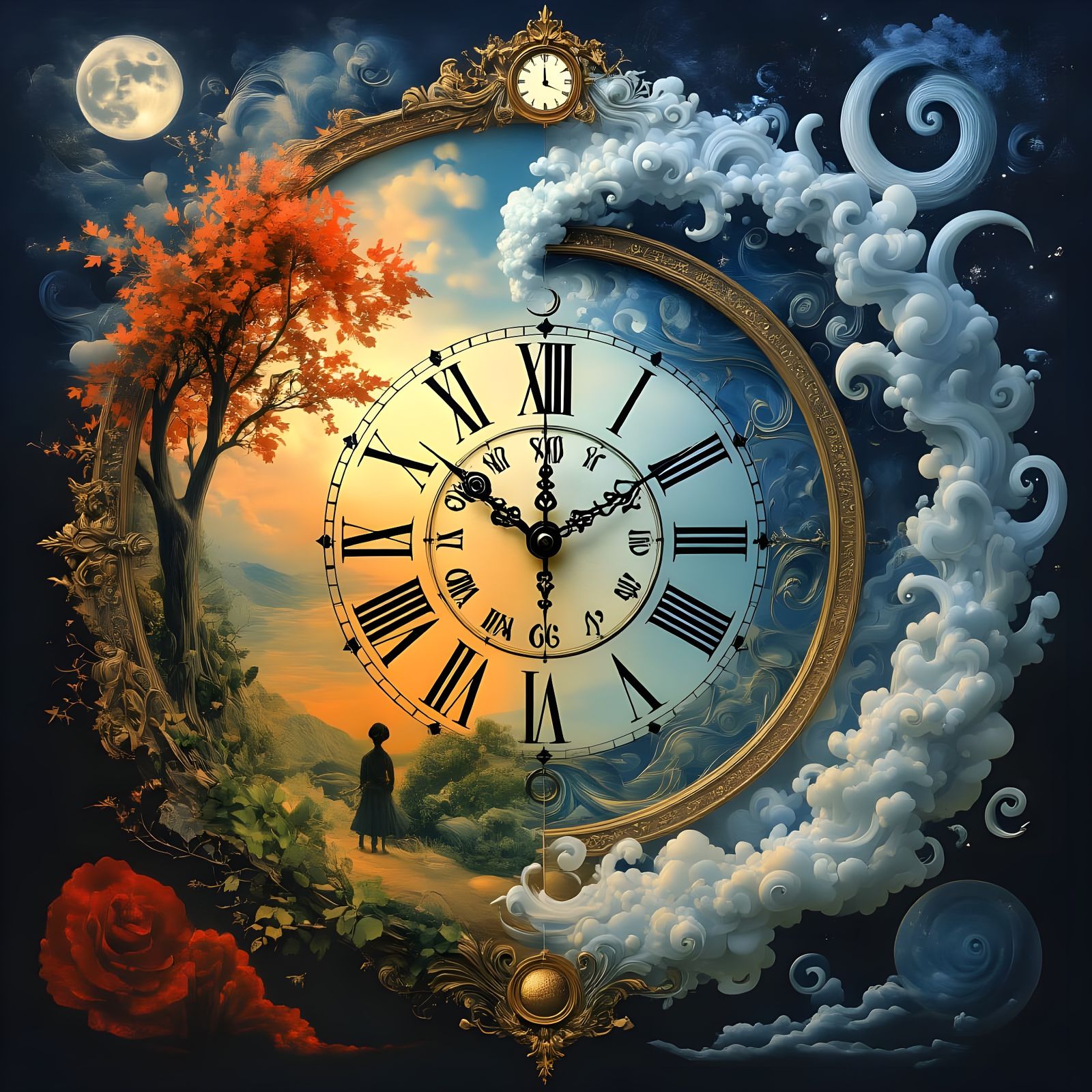 Surreal Seasons: A Cosmic Time Illusion