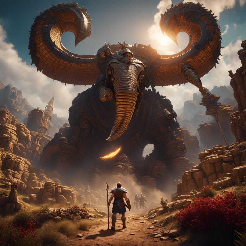 David and Goliath: Detailed Matte Painting