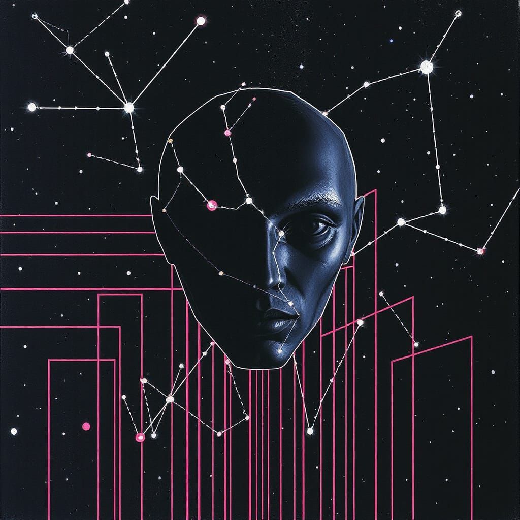 🟦 ℑ𝔫𝔡𝔦𝔤𝔬ℭ𝔬𝔯𝔢 🟦 glitch error, maximalist, constella...