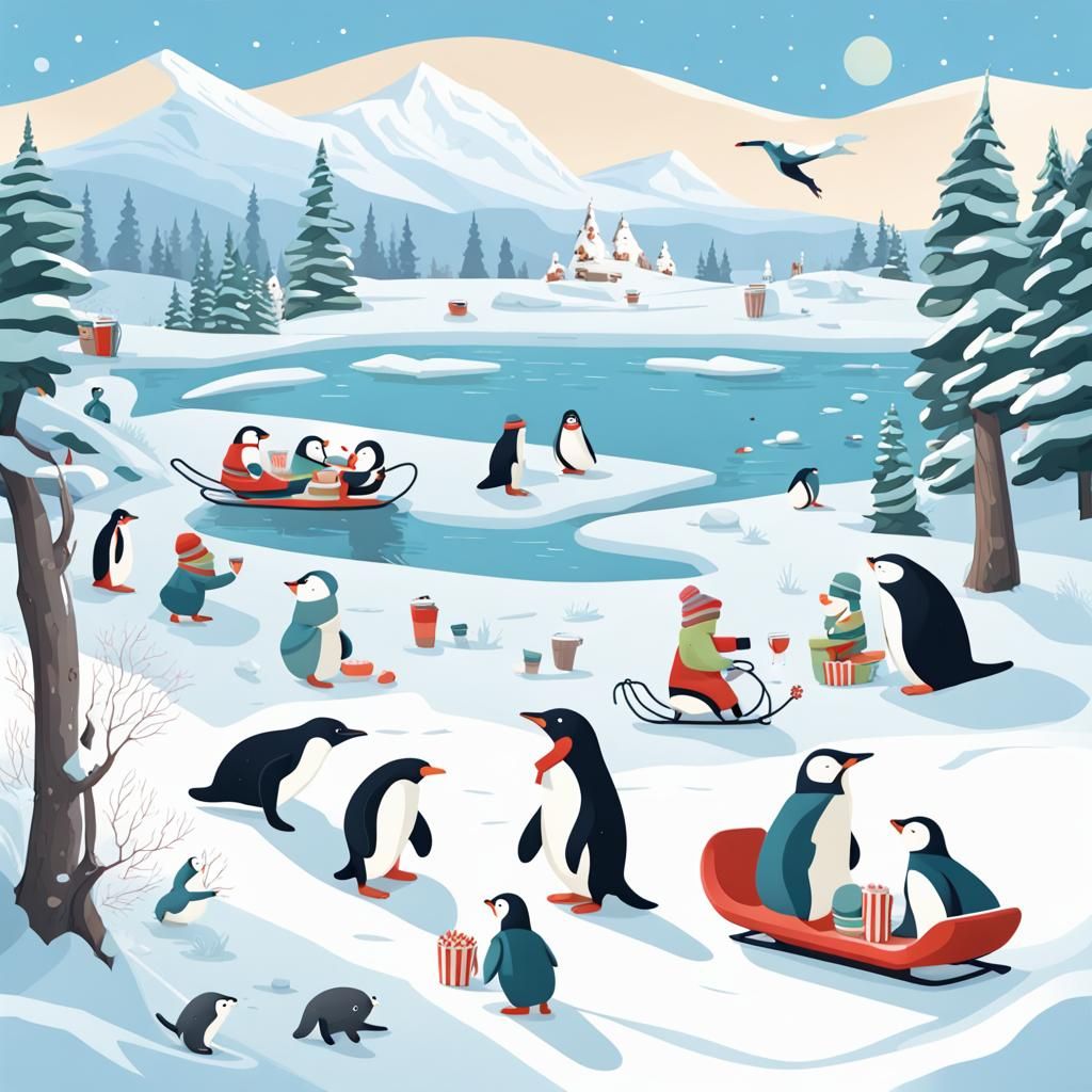 Winter Fun: Penguins, Seals, and Polar Bears
