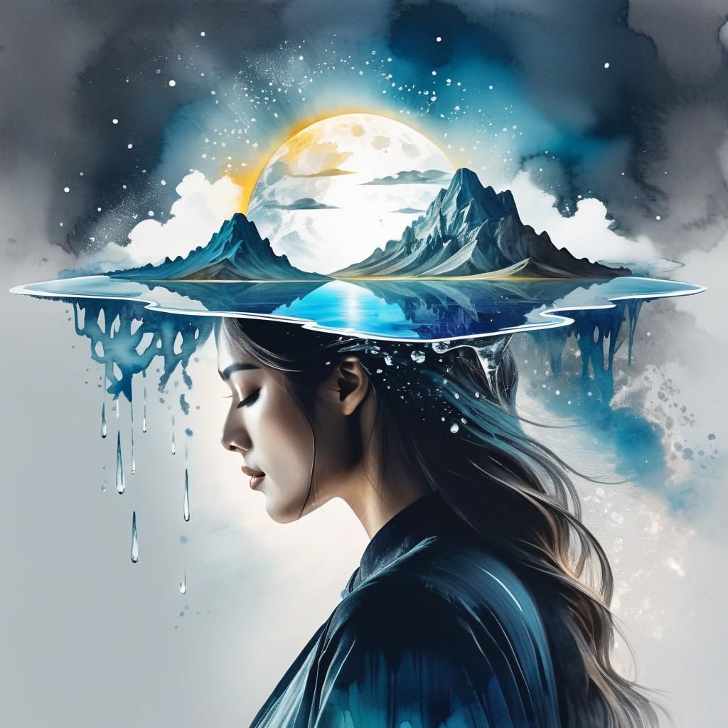 Dreamland of the Mind in Double Exposure Art