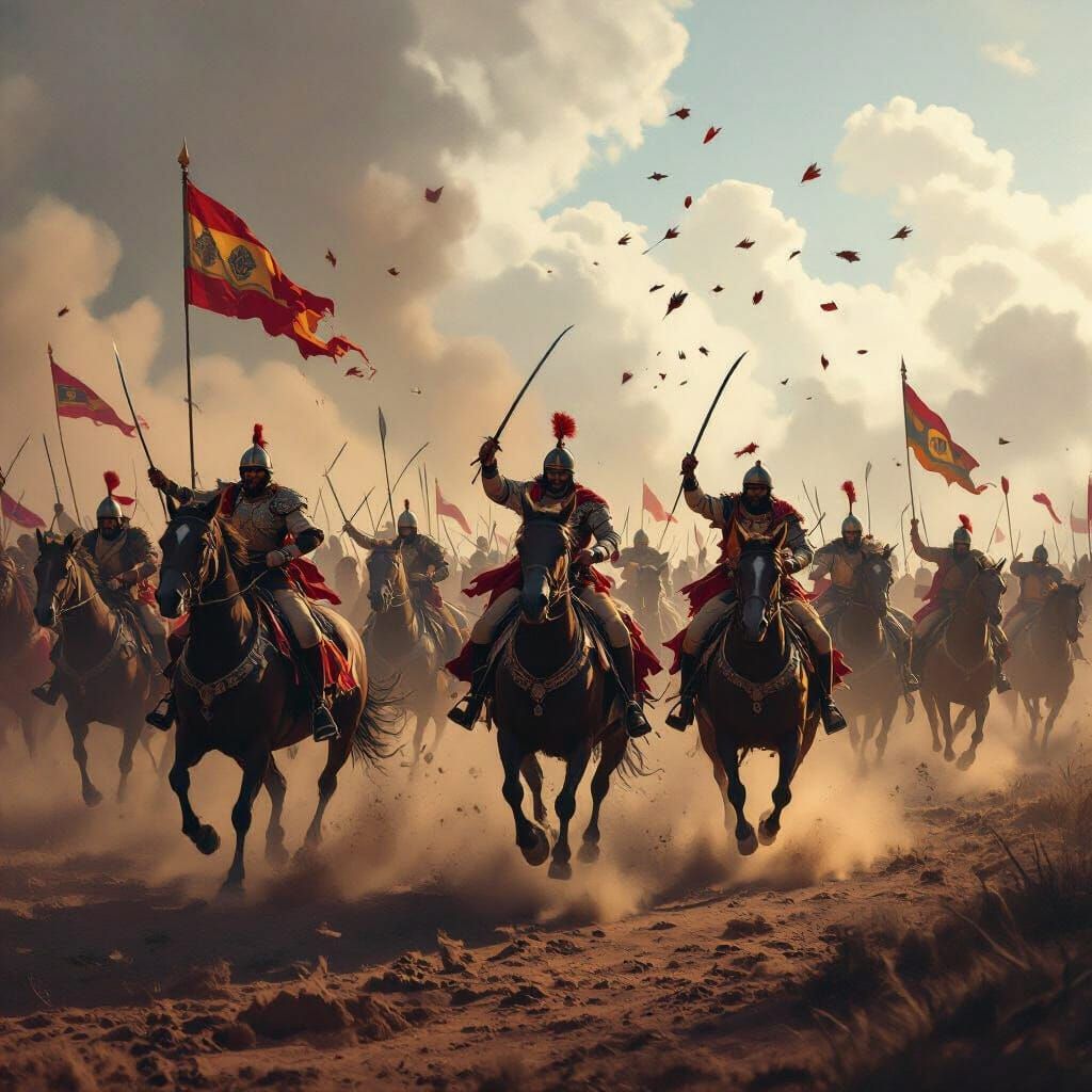 Cinematic Battle Illustration: Talikota Cavalry Charge