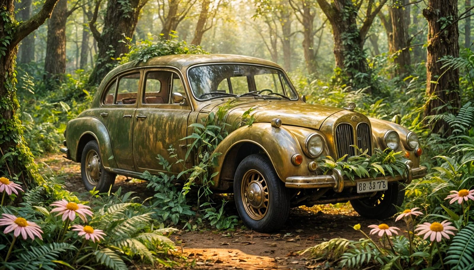 Antique Elven Car in Natural Lighting