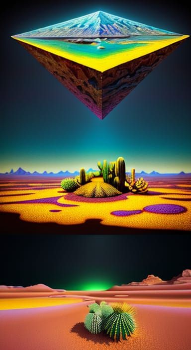 Impossible Cloud Triangle Over Vermilion Desert