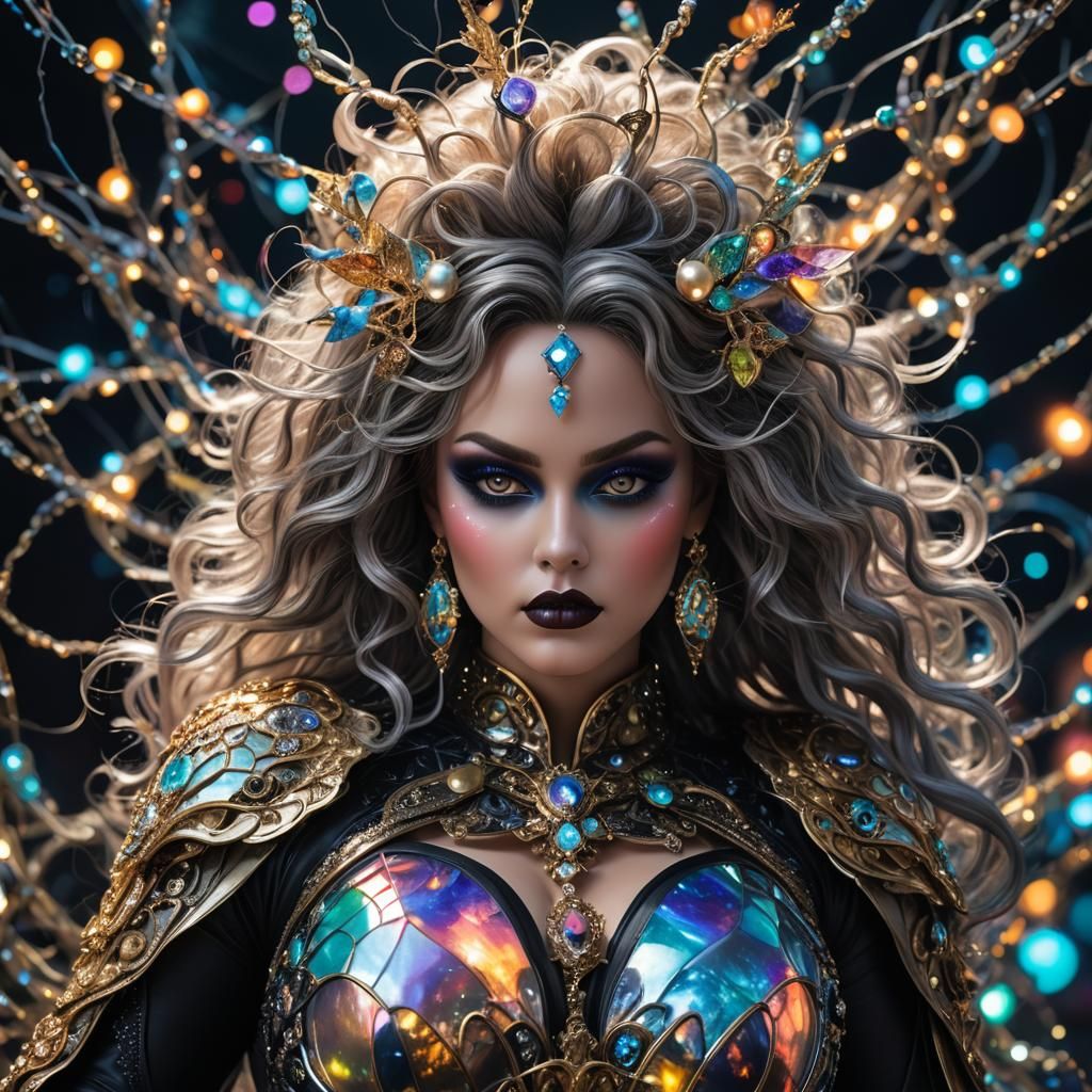 (Spectrolite Opalescent Pearlescent Psychedelic Intricate Me...