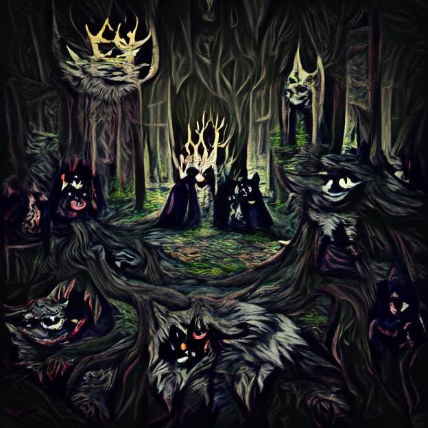 Mysterious Dark Forest Landscape