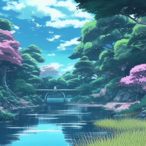 Japanese Scenery in Anime Key Visual Style