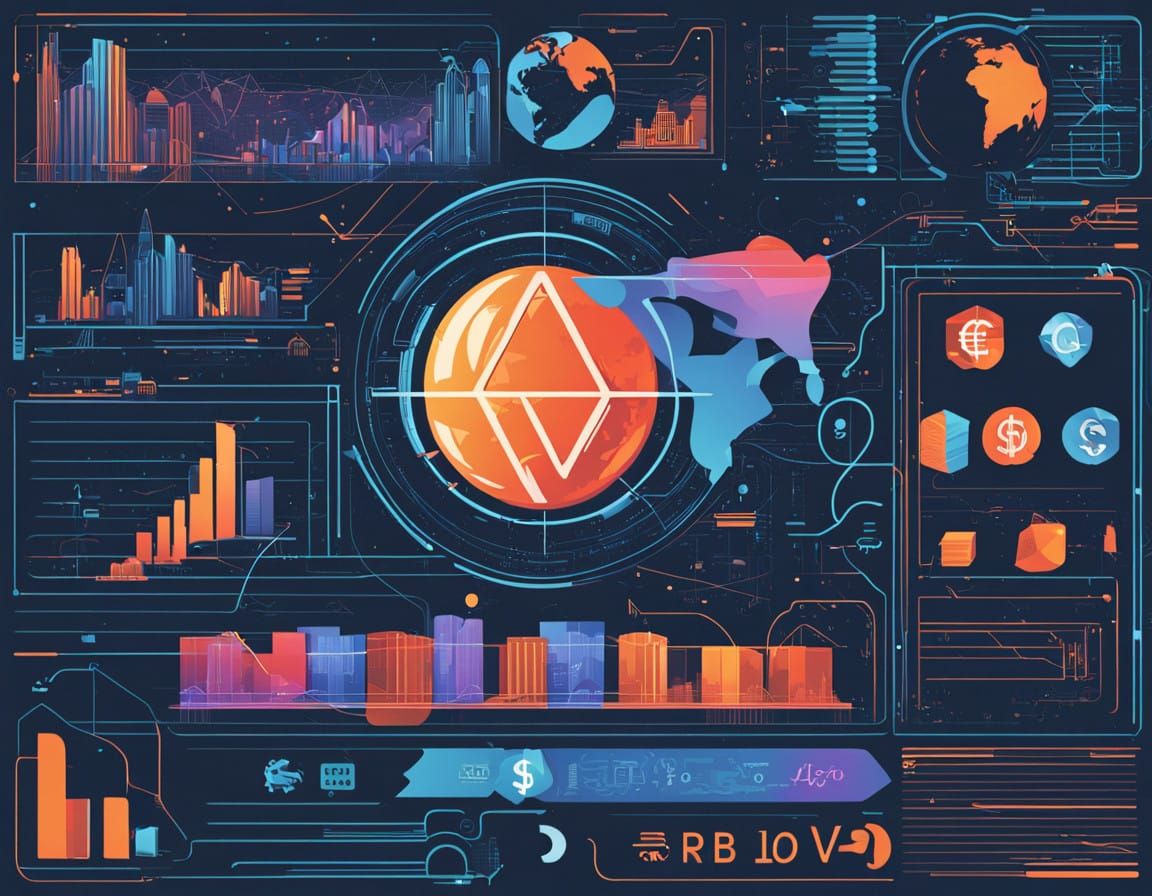 Sleek, Metallic Currencies in a Futuristic Global Market