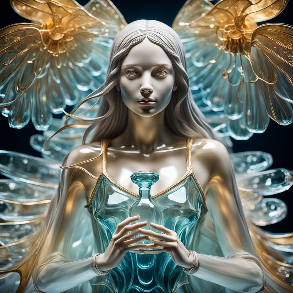 Ethereal High Priest Made of Glass and Water