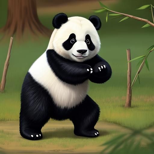 Cute Panda Generated by AI