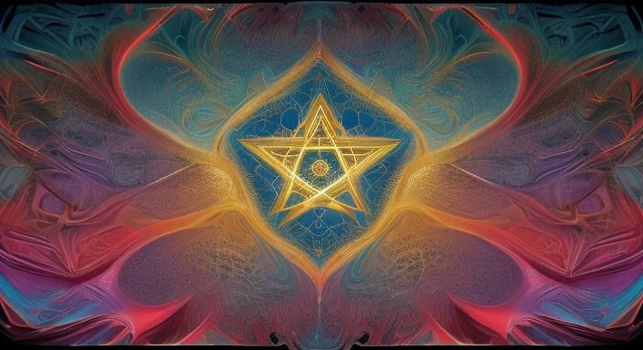 4k res symmetrical fractal random art effect and still motion illusion effect 33 layers multi-color reference all occult...
