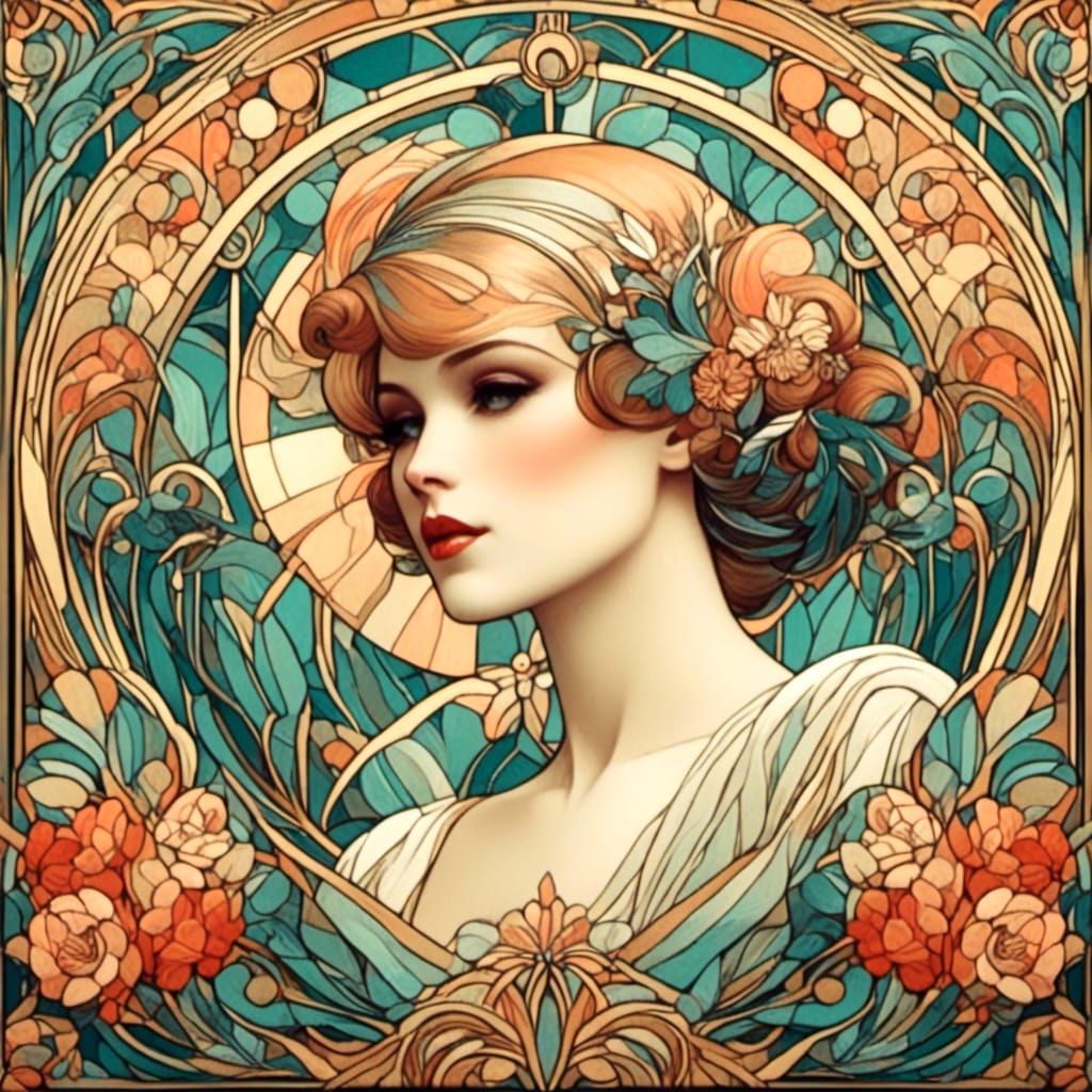 1950s Speakeasy in Art Deco Nouveau Style