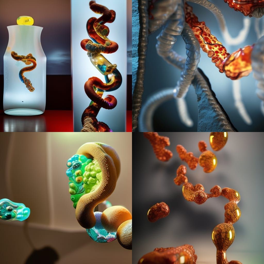 Hyperrealistic DNA Replication in Venetian Glass Style