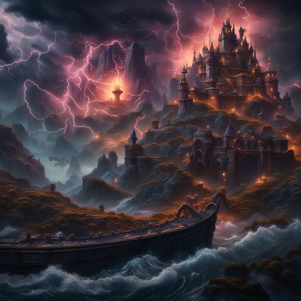 Storm of Thoughts: Detailed Fantasy Concept Art