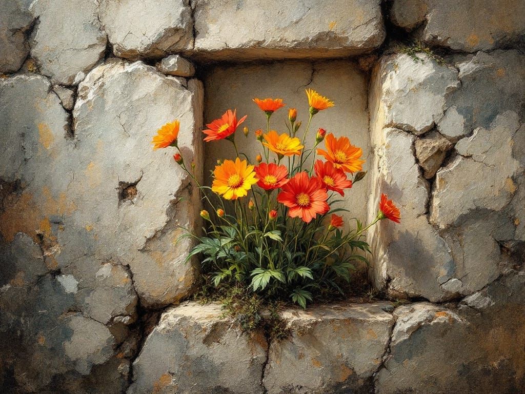 Flowers in the Grandeur of Nature