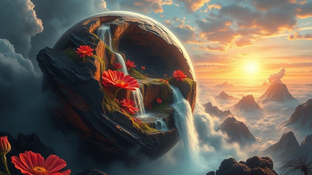 Surreal Planet Reborn in HD Digital Art