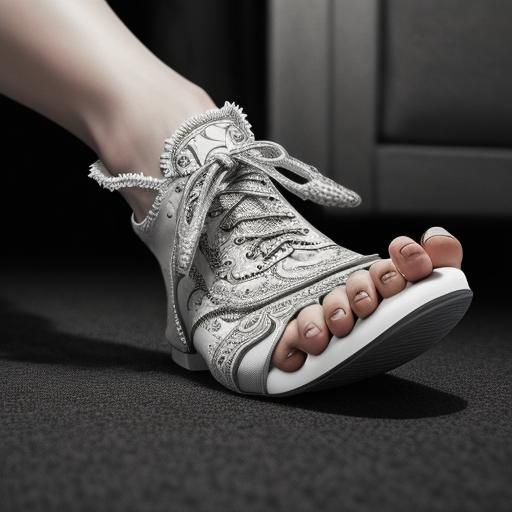 Feet Licking Fundraiser in Hyperrealistic Photo