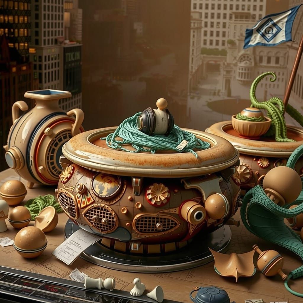 Surrealist Metropolis Unveils Bizarre Mushroom Bureaucracy i...