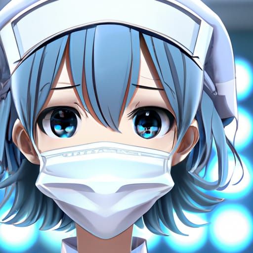 Cute Nurse Illustration in Studio Ghibli Anime Style