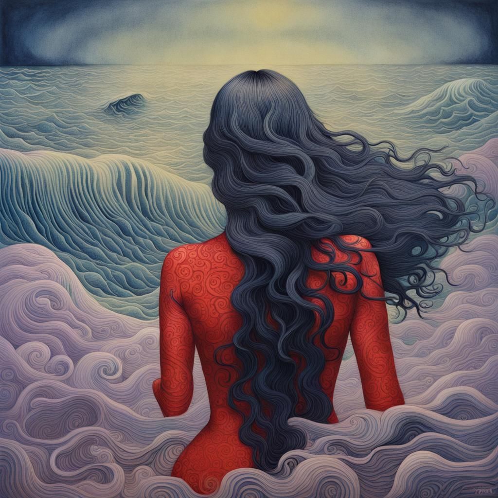 Ocean Woman: A Psychedelic Diorama in 3D