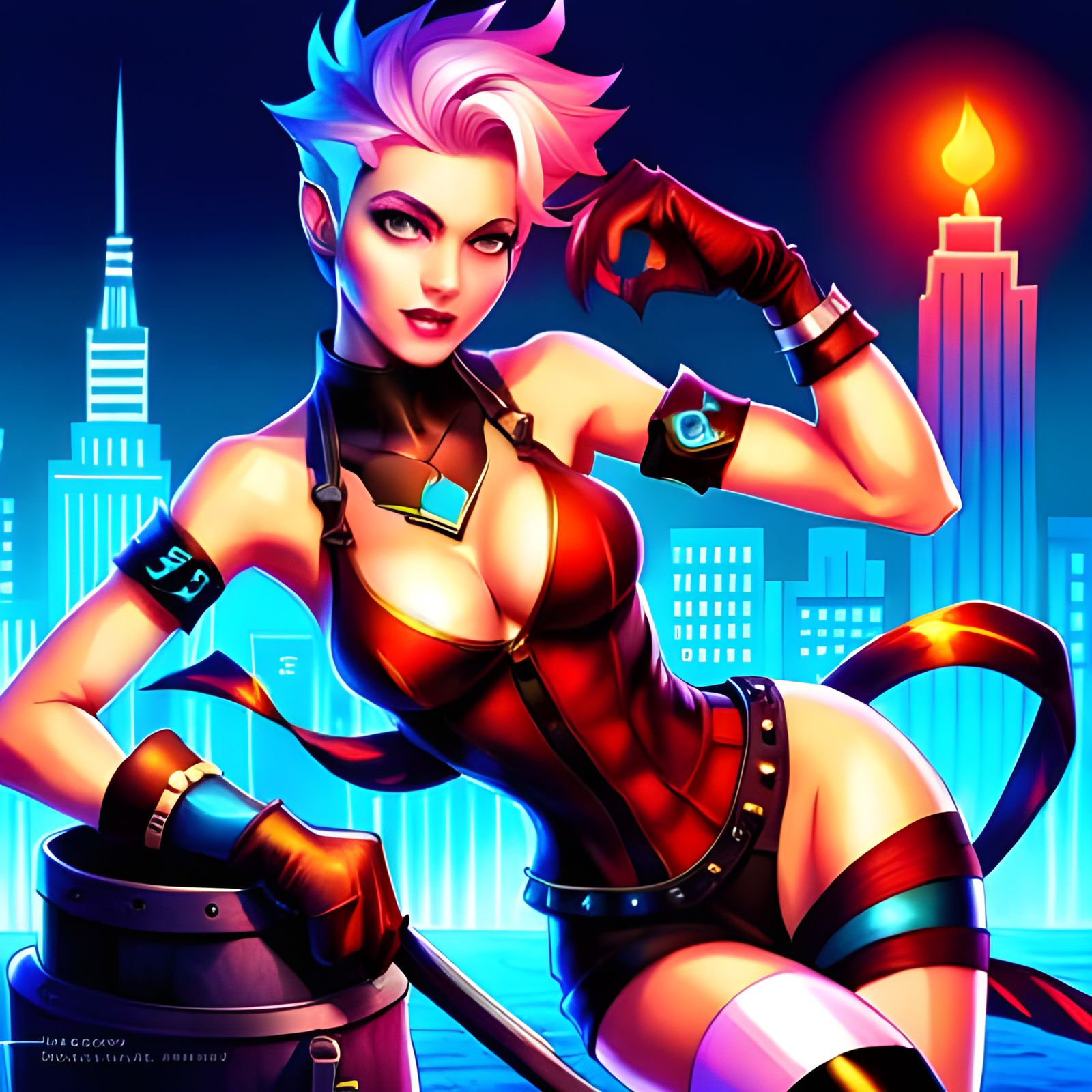 Jinx from League of Legends: Colorful Splash Art