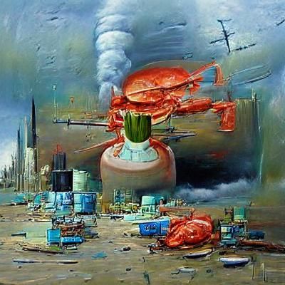 City Destruction as Oil Painting