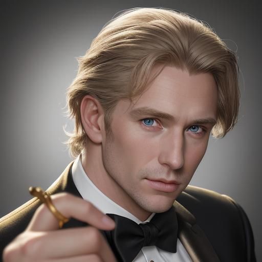 Very handsome classy golden haired Scots man with grey eyes ...