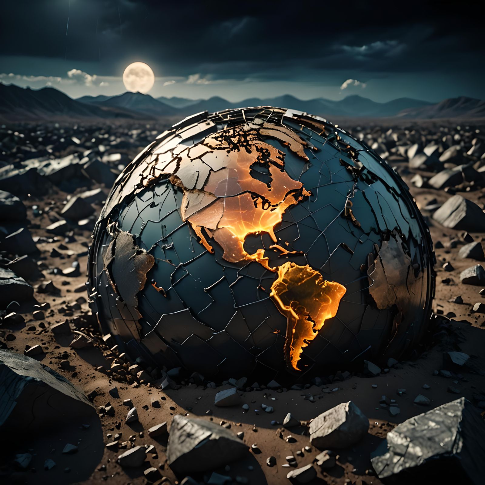 Eerie Translucent Earth Rumble: A Vintage Photo