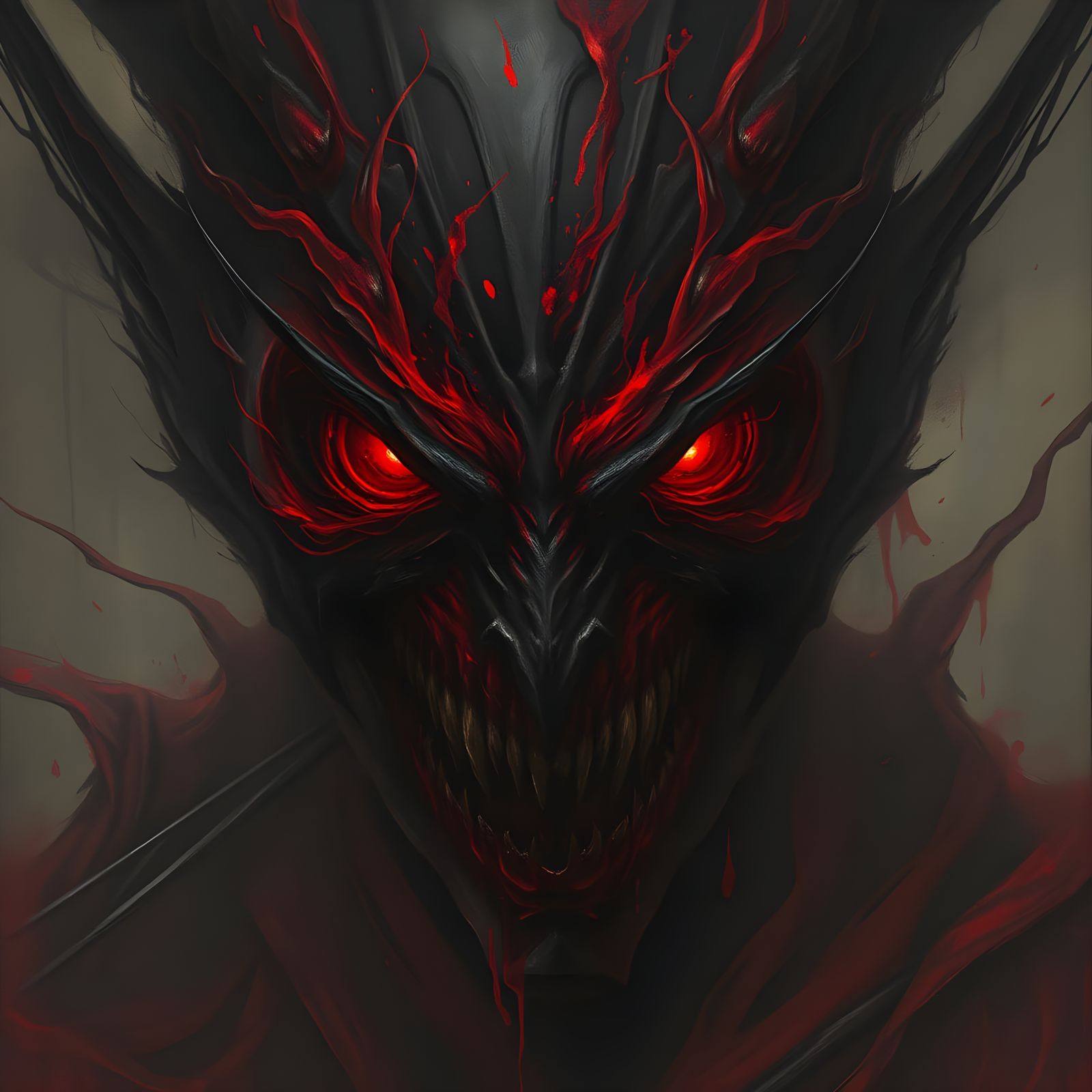 Surreal Demon Creature Reveals Horror Face in Dark Gothic St...