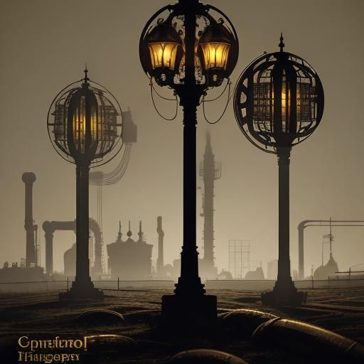 Steampunk Butterfly in Industrial Setting