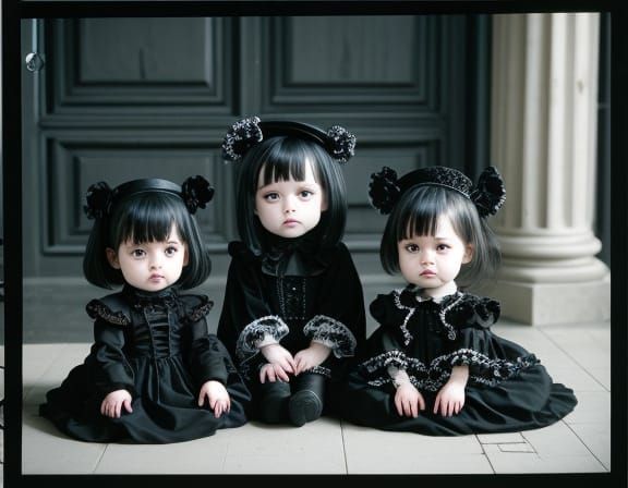 Goth Toddlers in 35mm Photography
