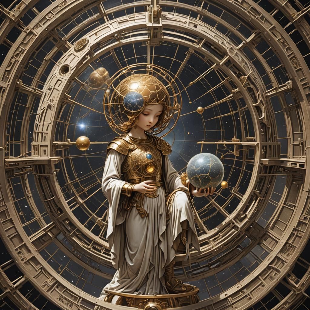 Dyson Sphere Shaped Cherubim Angel