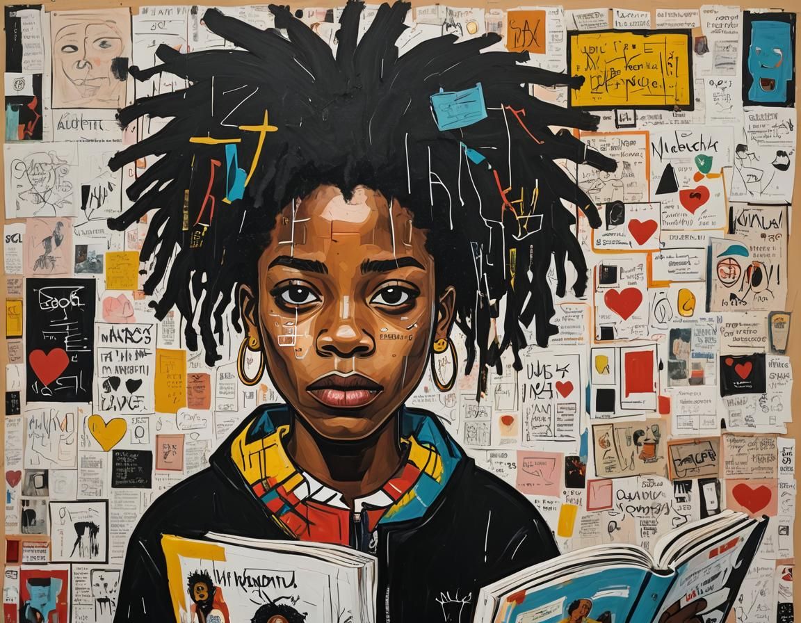 Girl Reading: Neo-Expressionist Style