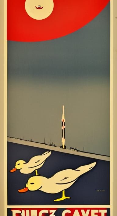 Vintage WWII Poster: Duck and Cover