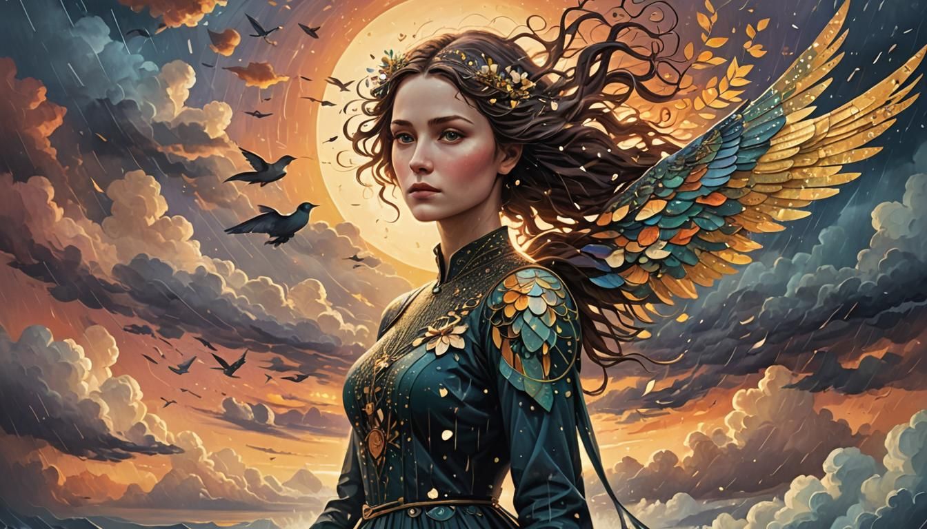 Inspirational Digital Collage: Strength and Resilience