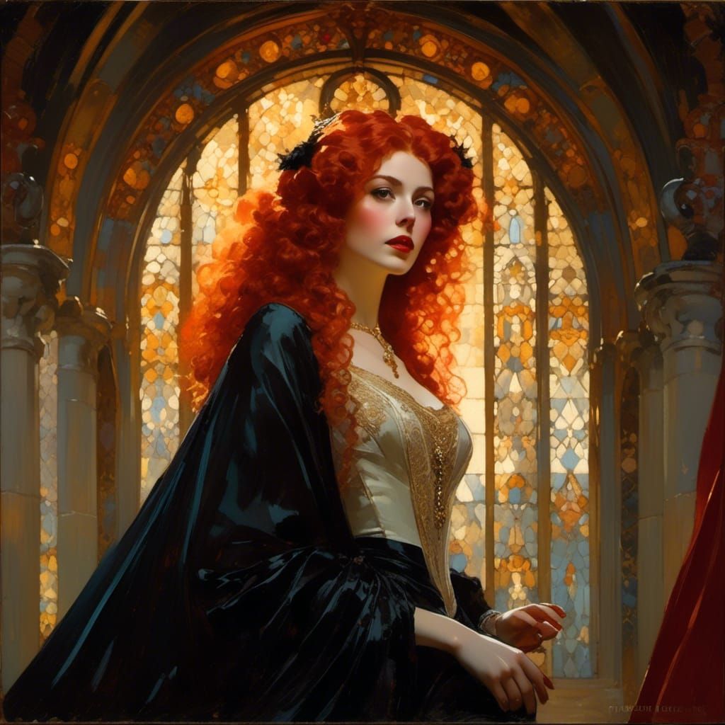 Bride of Dracula in Victorian Dreamscape