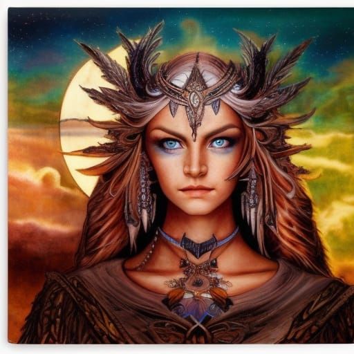 Elven Warrior in Apocalyptic Desert Landscape