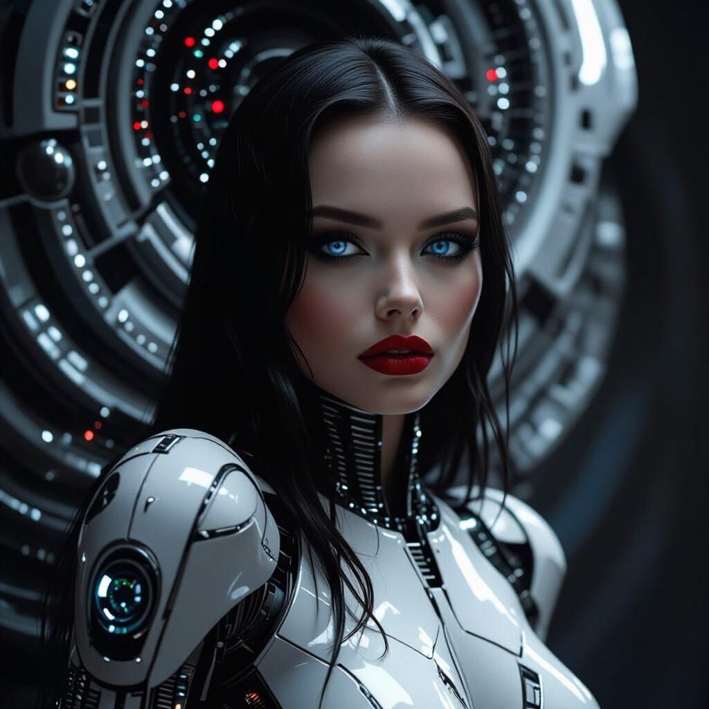 Alien Beauty: A Giger-Inspired Portrait