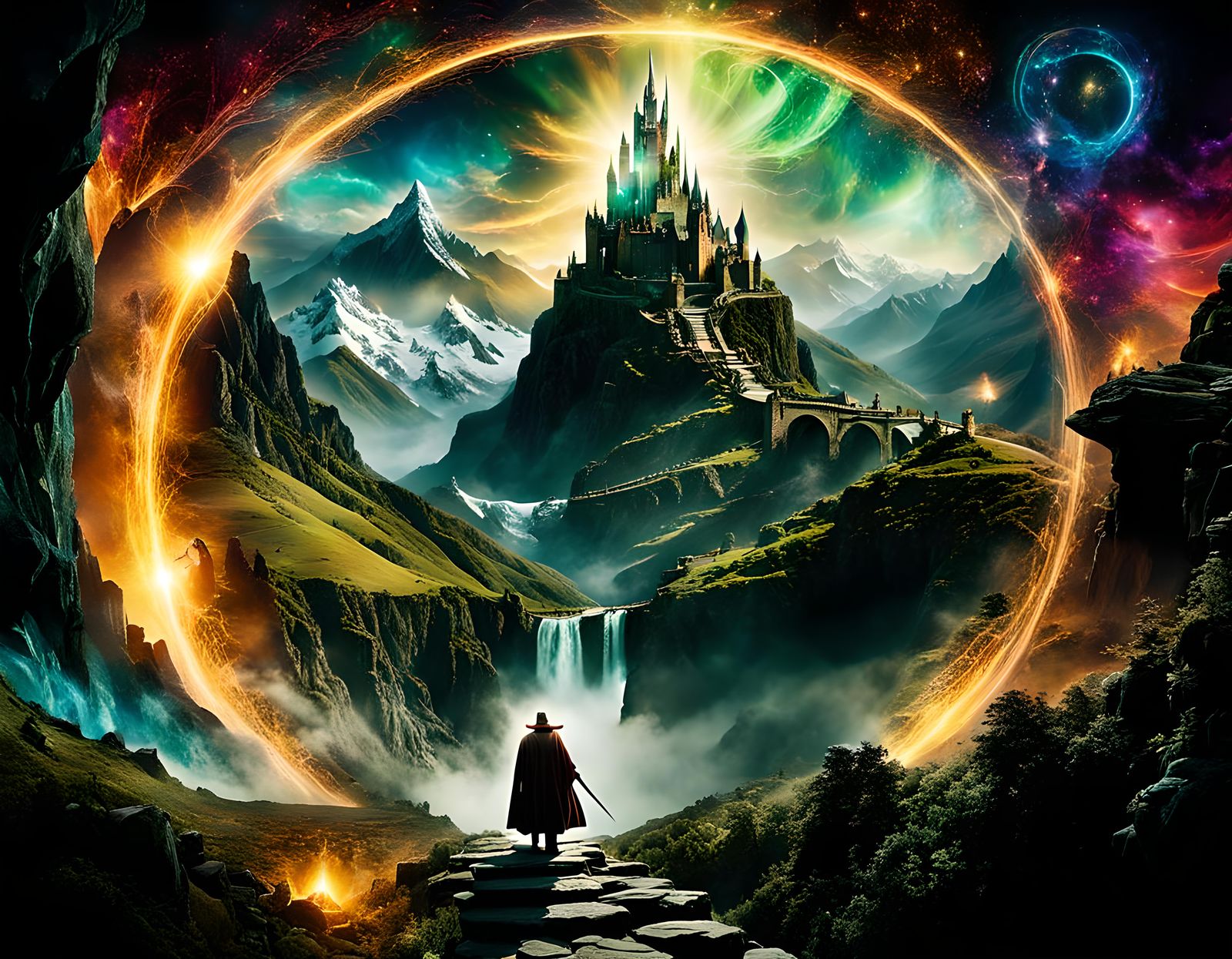 Lord of the Rings Hobbit Double Exposure Collage