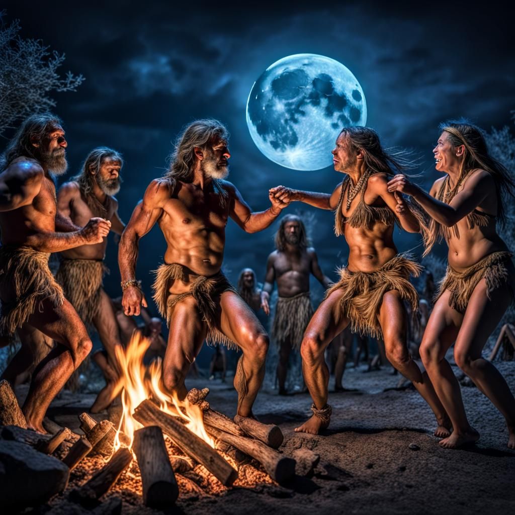 Neanderthals Rave Under a Full Blue Moon