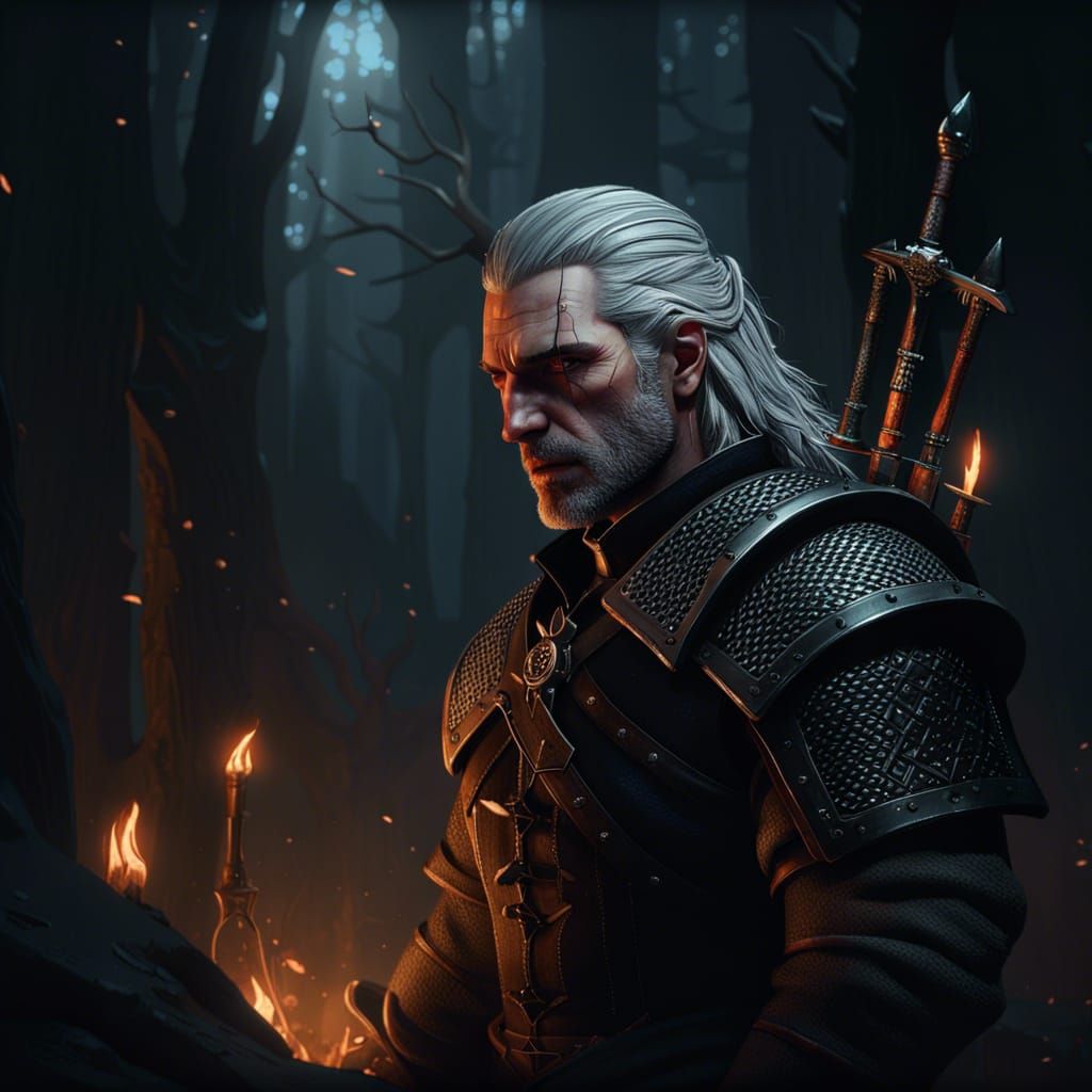 Hyperdetailed Geralt of Rivia Art in 8k Resolution