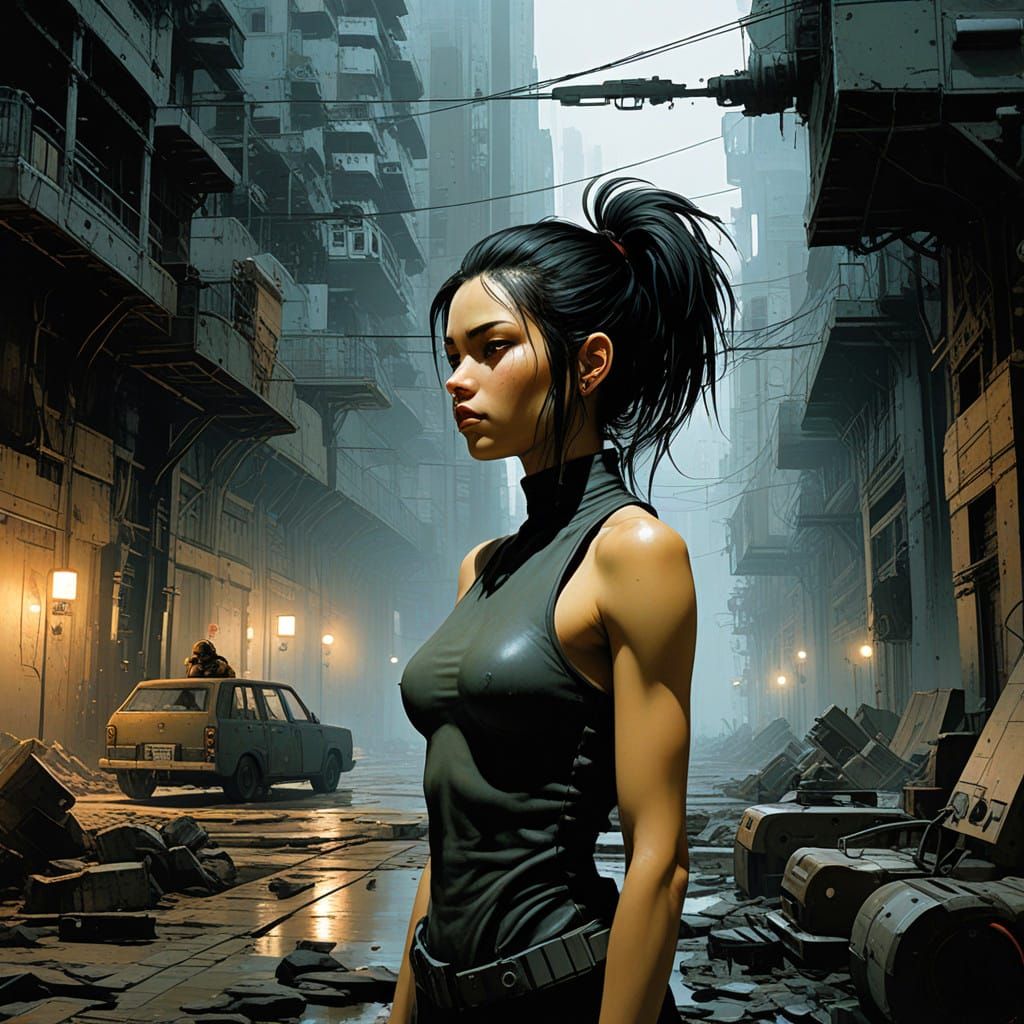 Retro-Futuristic Metropolis in Glitch Art