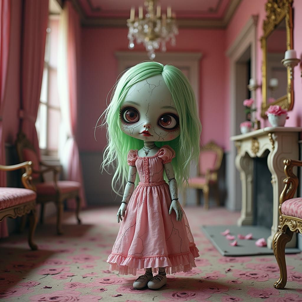 Zombie Doll in Dilapidated Baroque Manor