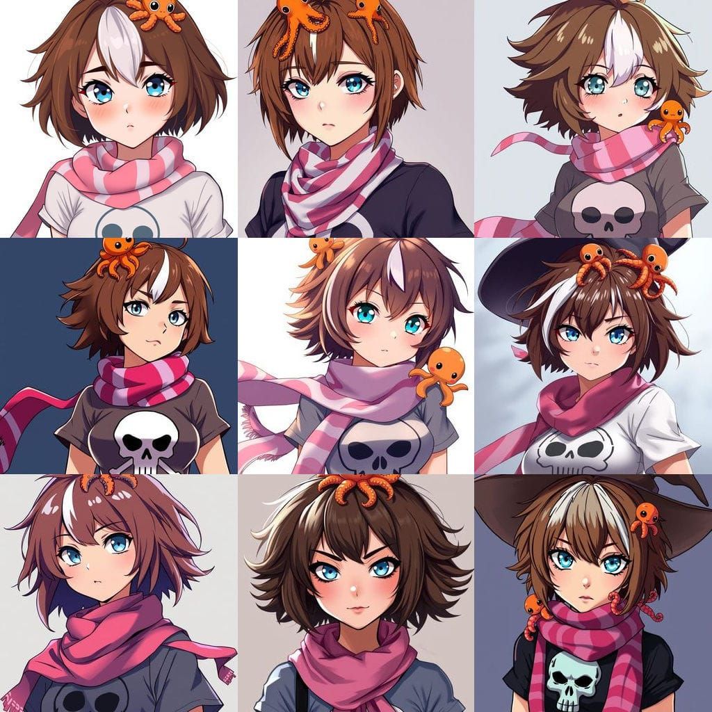 Voluminous Witchgirl in Anime Style