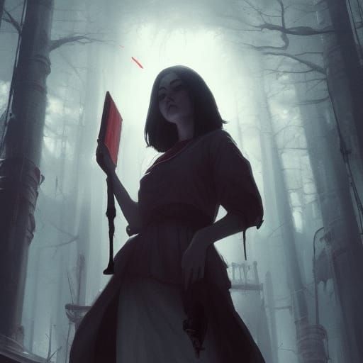 Dark Fantasy Nurse in Volumetric Lighting